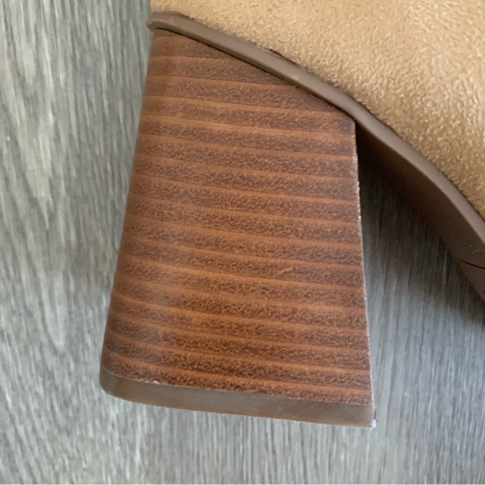 Tan Chunky Heeled Booties - Picture 8 of 16